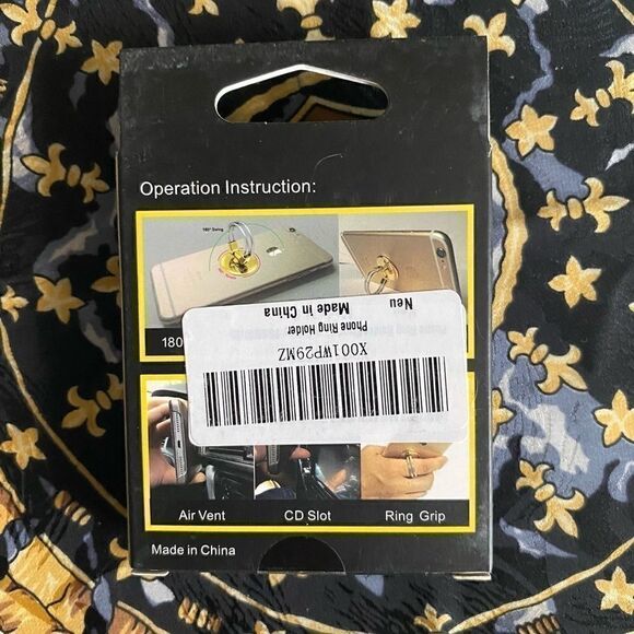 Cell phone ring grip, ring stand, car mount. NWB. - Picture 2 of 2